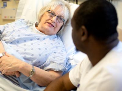 Nurse with patient