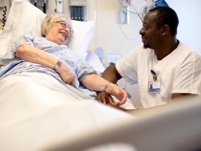 Nurse with patient