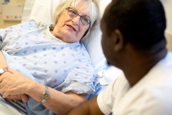 Nurse with patient