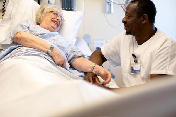 Nurse with patient