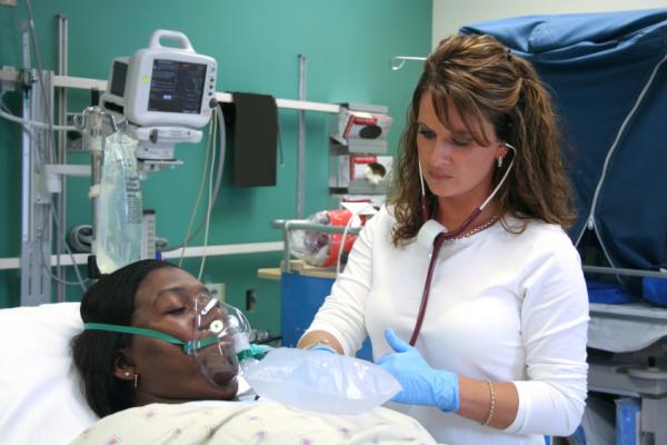 Nurse providing care to patient